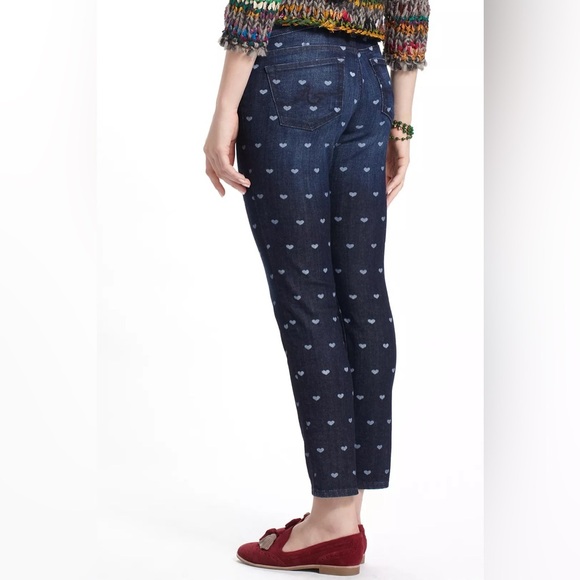 AG- HEART PATTERN STEVIE ANKLE SLIM STRAIGHT JEANS - Picture 2 of 11